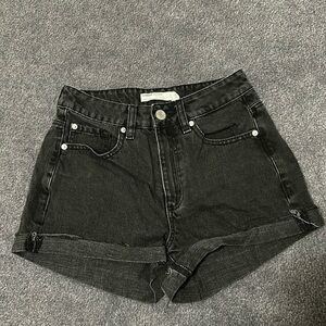 Garage | Black Denim Shorts